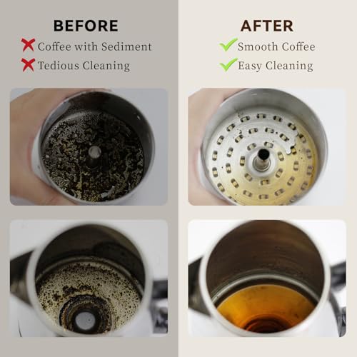 Image of Percolator Coffee Filters Compatible with Presto Coffee Percolator Electric, 200 Pcs Perforated Wavy Design Filter Paper for Presto 12 Cup Moss & Stone 10 Cup