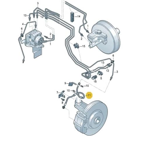 Mangueras de freno para solucionar pedal blando en Passat B8 Tiguan Audi A3 y Golf 7 6