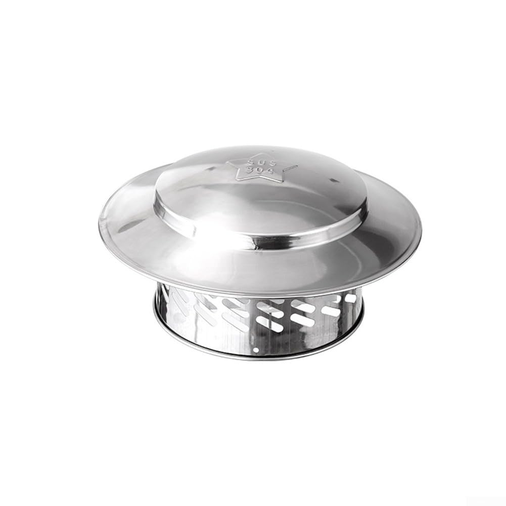 PFXNGMS Stainless Steel Chimney Cowl Round Roof Cap - All Weather Chimney Cap - Galvanized Steel Chimney Cap For Rain And Snow for PROTECTION, Made Of Stainless Steel(160mm（6inch）)