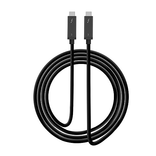 SIIG Thunderbolt 3 Certified, 40Gbps 2M Thunderbolt 3 Active Cable - 100W Charging/5A/20V - Daisy Chain up to 6 Devices - USB Type C with Thunderbolt Logo Compatible - 6.6 Ft