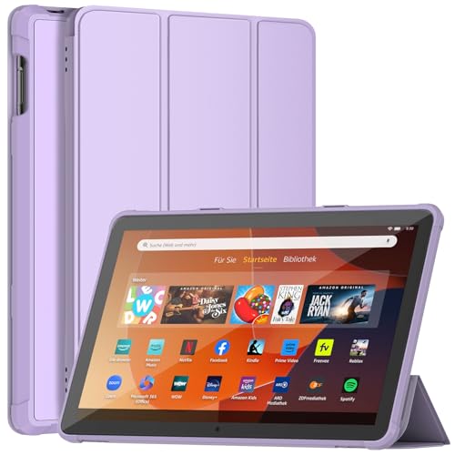 Image of DJ&RPPQ Lightweight and Convenient Case for 10 Inch Tablet Protective Case with Auto Wake /Sleep-Purple
