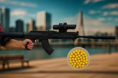 Image of TILLU TIM TIM TOYS Assaulted Toy Gun 99CM Long with 1000 BB Bullets for Kids Sniper Guns /Rifle Guns /Machine Gun Toy /Outdoor Activity /Airsoft Toy Gun