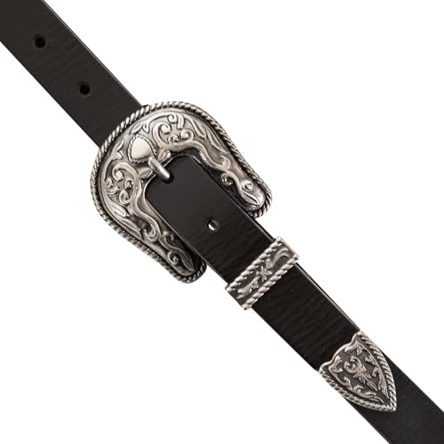 Image of Lucky Brand Women's Western Leather Belt | Classic | Fashion | Vintage | Buffalo Leather | Western-Inspired