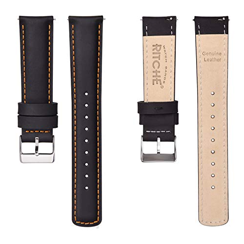 Image of Ritche Christmas Gift Quick Release Leather Watch Bands Genuine Watch Straps for Men Women Top Grain Leather Watch Strap, White Elephant Gifts, Stocking Stuffers for Men, Father's Day gifts