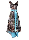DKBridal Women's Camouflage Homecoming Dress High Low Camo Wedding Bridal Dress Style 1-Blue14