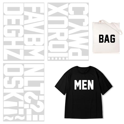 4 Inch Iron On Heat Transfer Letters Alphabets Fabric Vinyl DIY for...