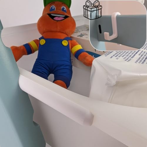 Adattatore bianco + 1 gancio per Ikea Trofast Box, compatibile con seggiolone Stokke Tripp Trapp Baby Seggiolone, seggiolone accessori per seggiolone per bambini, fissaggio per bambini sedia alta