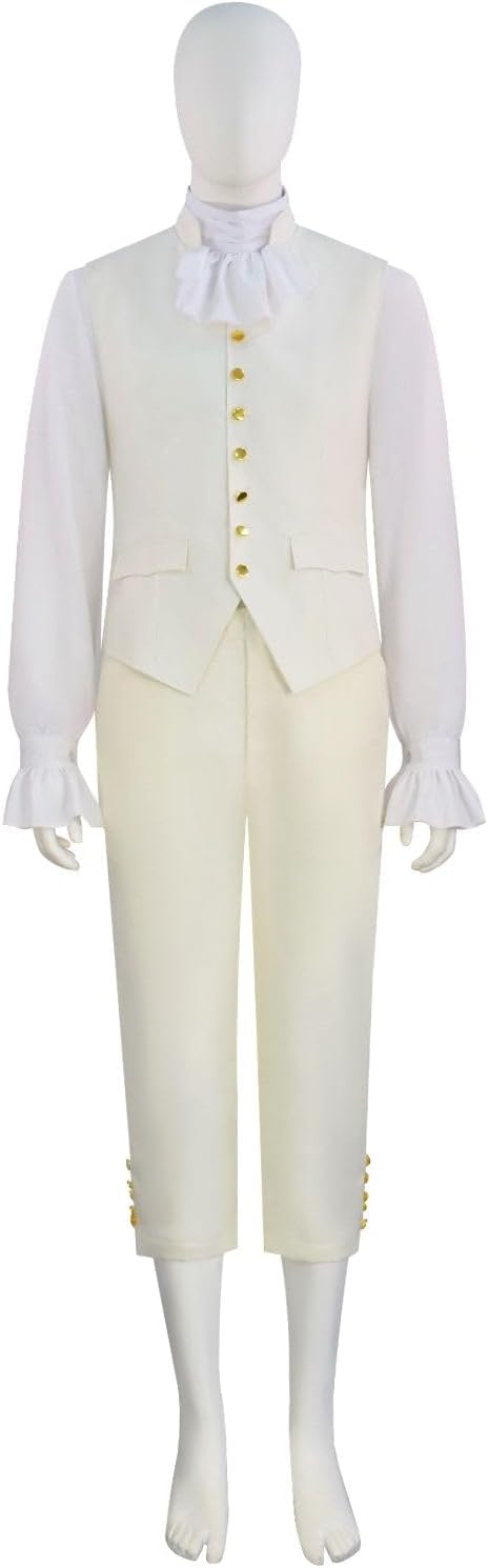 Adult Hamilton Costume Men Women Medieval Victorian Colonial Frock Coat Vintage Blue/Green Tailcoat Uniform