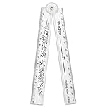 Liquidraw 30 cm Folding Ruler - Clear | Shatterproof & Ideal for School or Work Stationery | Folds to 15 cm to Fit in Pencil Case | Millimetre & Centimetre Markings | Ideal for Measuring or Drawing