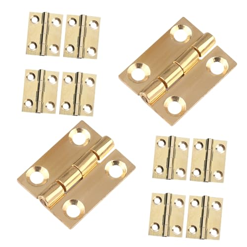 NOLITOY 10個製型合頁 小型ドアヒンジ キャビネット引き出し用木箱家具具 耐久性強化で扉安定 補強構造で変形防止 多用途対応