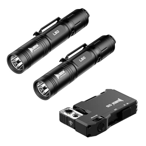 WUBEN L50 LED Flashlight Rechargeable, 1200 High Lumens Flash Light Bundle G5 Rechargeable EDC Flashlight, 400 Lumens Dual Light Sources Mini Flashlight