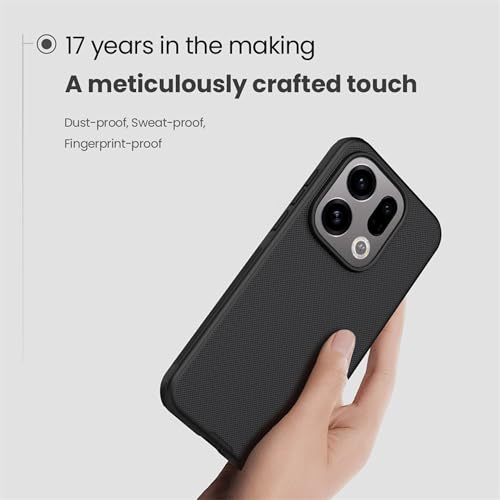 Image of Nillkin Case for Oppo Find X9 (6.59 inch Inch) Super Frosted Shield Pro Magnetic Hard Back Soft Border (PC + TPU) Cover Raised Bezel Camera Protect Black Color