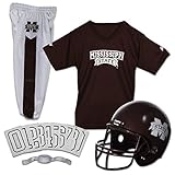 Franklin Sports NCAA Mississippi State Bulldogs Kids College Football Uniform Set - Youth Uniform Set - Includes Jersey, Helmet, Pants - Youth Small