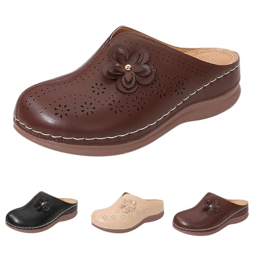 Clogs for Women Close Toe Orthopedic Sandals with Arch Support Summer Slip On Wedge Sandals Comfortable Buckle Slingback Mules2