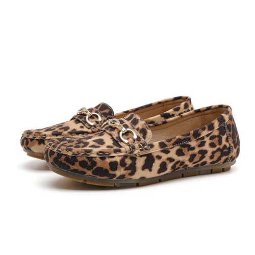 Image of Women's Business Loafers Work Casual Flats Shoes Lightweight Penny PU Leather Slip On Walking Shoes