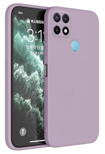 Topme Cover per OPPO A15 (6.52' Inches) Custodia Case, Protezione Della Pelle Della Custodia in Silicone Tpu - Erba viola