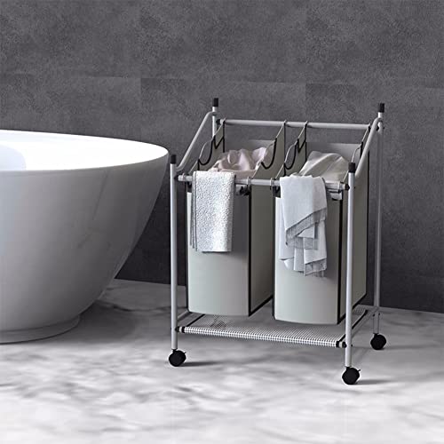 Chariot utilitaire avec sacs de tri de linge amovibles - 7