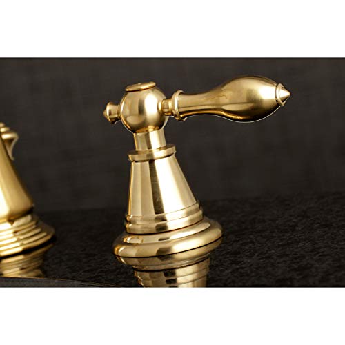 Kingston Brass Fauceture FSC1973AL English Classic Widespread Bathroom Faucet, Brushed Brass, 5-5/16" thumbnail 4