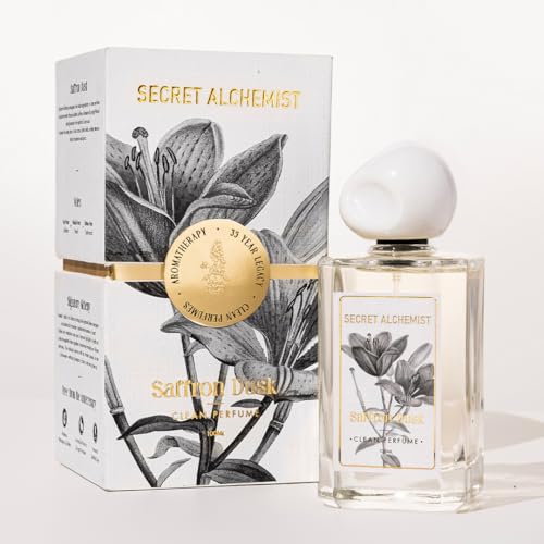 Image of Secret Alchemist Saffron Dusk Parfum 100ml | Clean, Long-Lasting 25% Concentration Amber Floral Perfume for Women | Indian Saffron, Neroli & Cedar | Luxury Gift for Women, Day & Night Wear, 1000 Spritz