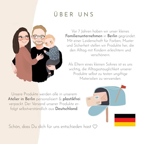 ARTEE 30 Farben 3 Größen Personalisiertes Halstuch Dreieckstuch aus Musselin Gaze 100% Baumwolle für Babies und Kleinkinder, mit Namens Personalisierung aus OekoTex zertifiziertem Druckmaterial
