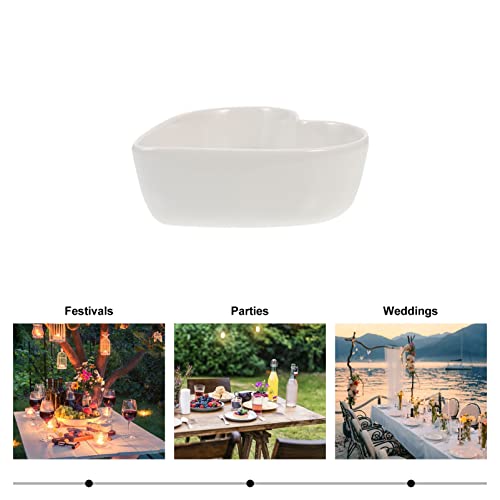 Tigela de Ceramica Em Forma de Cora??o Tigela de Pudim Tigela Tigela de Assadeira de 400 Ml de Molho