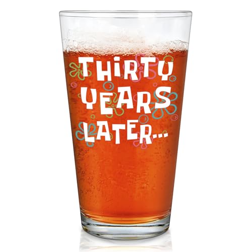 Futtumy 30th Birthday Gifts for Men, 17 OZ Thirty Years Later Beer Glass, 30 Year Old Birthday Gifts...