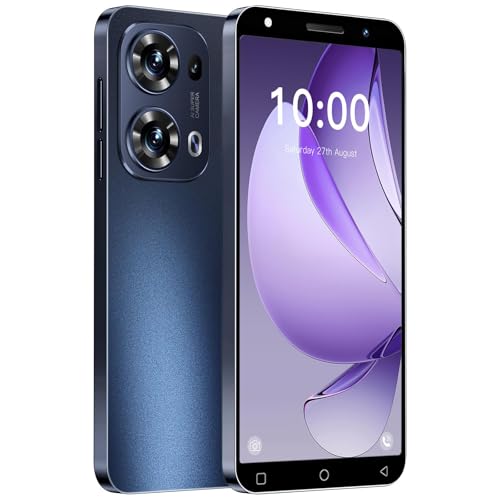 HyRich 4G Mobile Phones 5.0inch HD Screen, Android 10.0 OS, 2GB RAM+16GB ROM/128GB TF, Dual Camera Dual SIM, Support FM Radio,WIFI,GPS,Face Unlock Smartphone (Navy Blue)