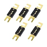 Osilly 5PCS Car ANL Fuses, 200A 200 Amp Automotive ANL Blade Fuse for Audio and Video System, Zinc Alloy Plated Vehicle Interior Fuse Accessories, Universal for Sedan, Marine, RV