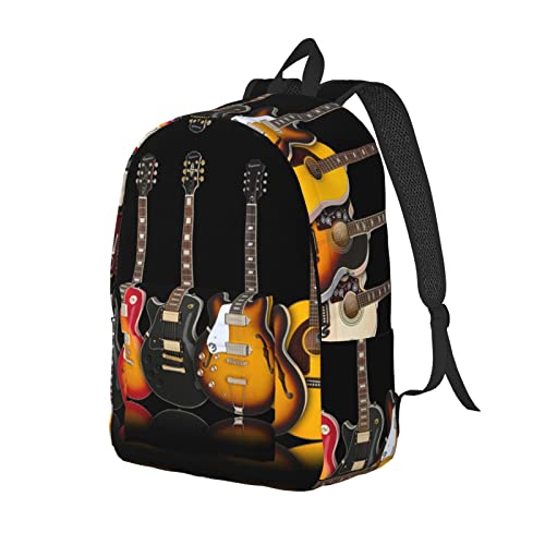 Sac à dos universitaire guitare électrique imprimé ordinateur portable S