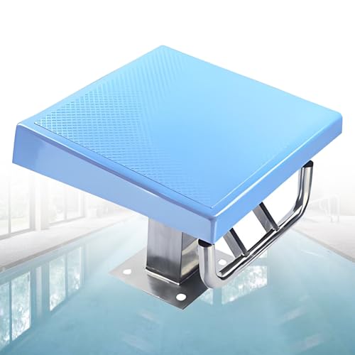 Piscina de 19.7 pulgadas, bloque de inicio de buceo en un solo paso, plataforma de salto de competición de natación con mango de retroceso, acero inoxidable resistente, para piscinas enterradas