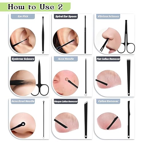 Image of Nail Cutter Set - 18 in 1 Manicure Pedicure Kit for Women, Complete Grooming & Pedicure Kit for Women and Men with Black Leather Travel Case, Perfect Gifts for Women - Wishkey