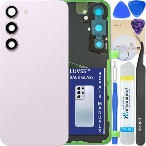 Vitre arrière Galaxy S23 violette LUVSS avec kit de réparation complet