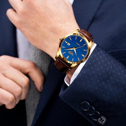 Image of LIGE Fashion Mans Wristwatch Date Luminous Dress Watch for Man Stylish Waterproof Quartz Wrist Watch Stylish Leather Watches for Men