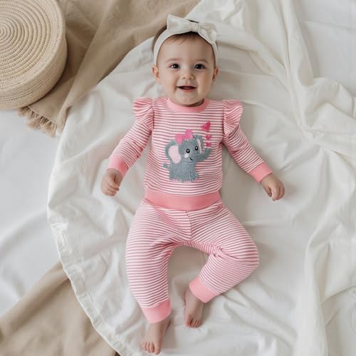 Toddler Girl Christmas Outfits Santa Tree Print Long Sleeve Sweatshirts Pullover Pants Baby Christmas Baby Clothes3