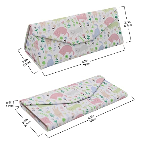 Image of Real Sic Glasses Case for Men and Women - Magnetic Folding Hard Shell Sunglass Holder - Inspired by Adorable Animals