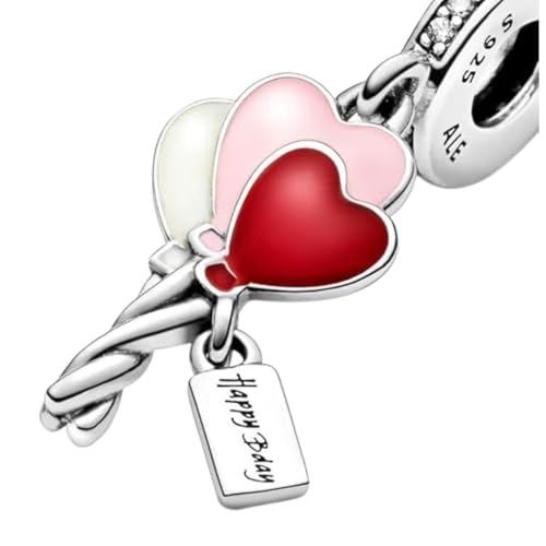 Happy Birthday Balloon Dangle Charm - Fits PANDORA Moments Bracelets - Gift for Her - Sterling Silver & Enamel - Jewelry for Women with Gift Bag2