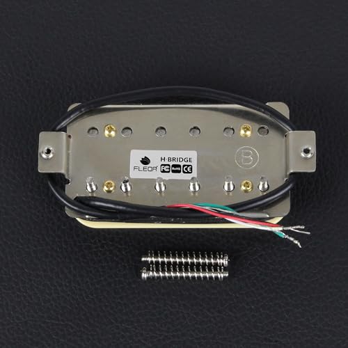 Image of FLEOR Zebra Guitar Humbucker Pickups Alnico 5 Bridge Pickup 14-15k