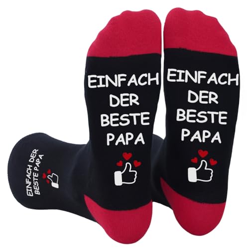 FLYWIND Vatertagsgeschenk für Papa Lustige Socken Herren Geschenke für Männer Vater Papa Fun Socken Herrensocken Originelle Geburtstagsgeschenk Männertag Weihnachten Valentinstag (BestePapa)