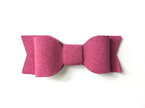 Baby Wisp Infant Faux Suede Hair Bows Fine Hair Wisp Clips Baby Girls Newborn (Magenta)