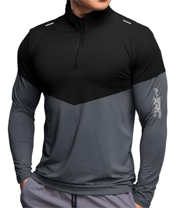 Image of Noble Monk Men's Active wear Regular Fit T Shirt |Full Sleeves |Casual T-Shirt for Men