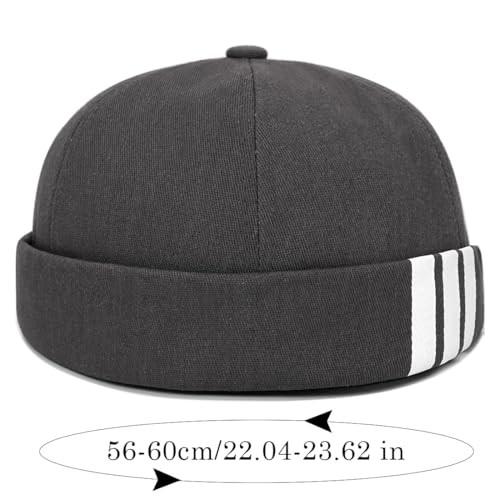 Image of Dome Brimless Hats for Women Men Beanie Docker Cap Sailor Skull Cap