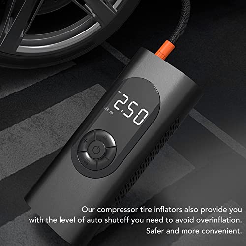 Compressor de ar portátil para inflar pneus, 150PSI portátil sem fio LCD com visor digital para carr