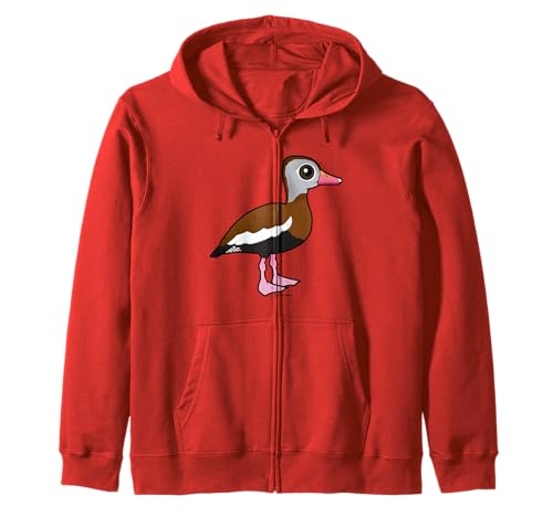 Black-bellied Whistling-Duck Cute Cartoon Duck Bird Lover Zip Hoodie