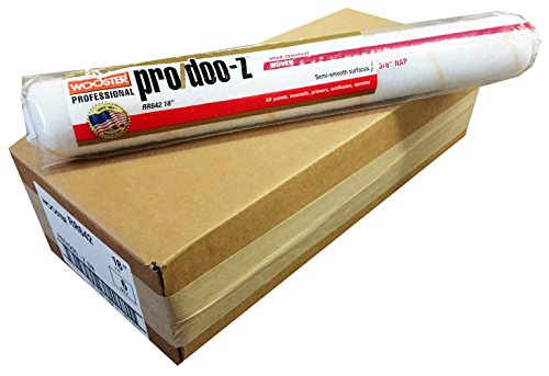 Exclusive Wooster Brush RR642 18 inch Pro/Doo-Z 3/8 inch Nap Roller Cover - Pack of 6