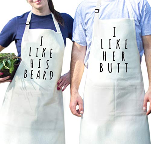 fodiyaer Couples Cooking Apron Set - Aprons with Pocket for Wedding Engagement