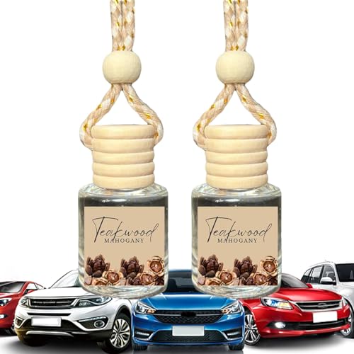 車用エアディフューザー、車用芳香剤 | ハンギングカーフレグランス芳香剤 - 車用ガラスボトル香りアロマテラピー、長持ちする自動車ディフューザー、カーリフレッシャー消臭剤