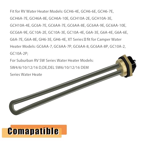 Image of Upgraded 520900 RV Water Heater Element for Suburban RV SW Series Electric Water Heaters, Perfect Replacement for 520789 & 232794, 1440W 120V Screw Mount Type