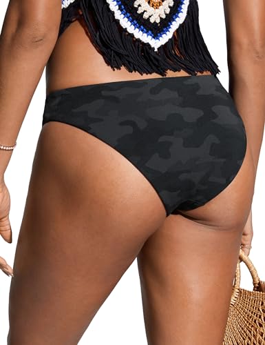 Image of CRZ YOGA Low Waisted Bikini Bottoms | Mid Cut Leg, Medium Bum Coverage, Full Lining, Swim, Bathing Suit Briefs for Women
