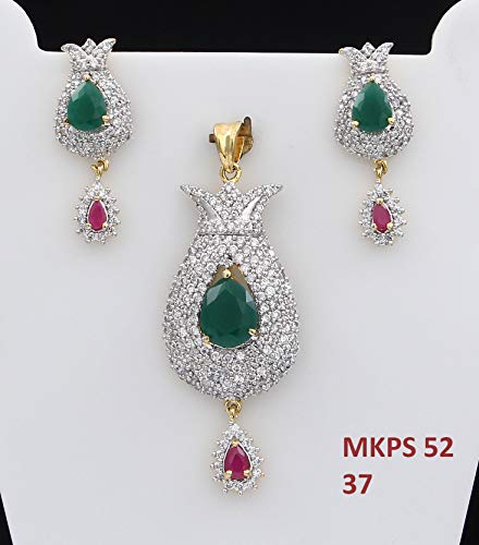 Esmeralda verde india talla pera en cobre chapado en oro para regalo 2