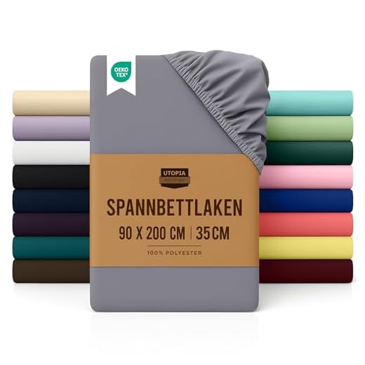 Utopia Bedding - Spannbettlaken 90x200cm - Grau - Gebürstete Mikrofaser Spannbetttuch - 35 cm Tiefe Tasche 9 Utopia Bedding - Spannbettlaken 90x200cm - Grau - Gebürstete Mikrofaser Spannbetttuch - 35 cm Tiefe Tasche